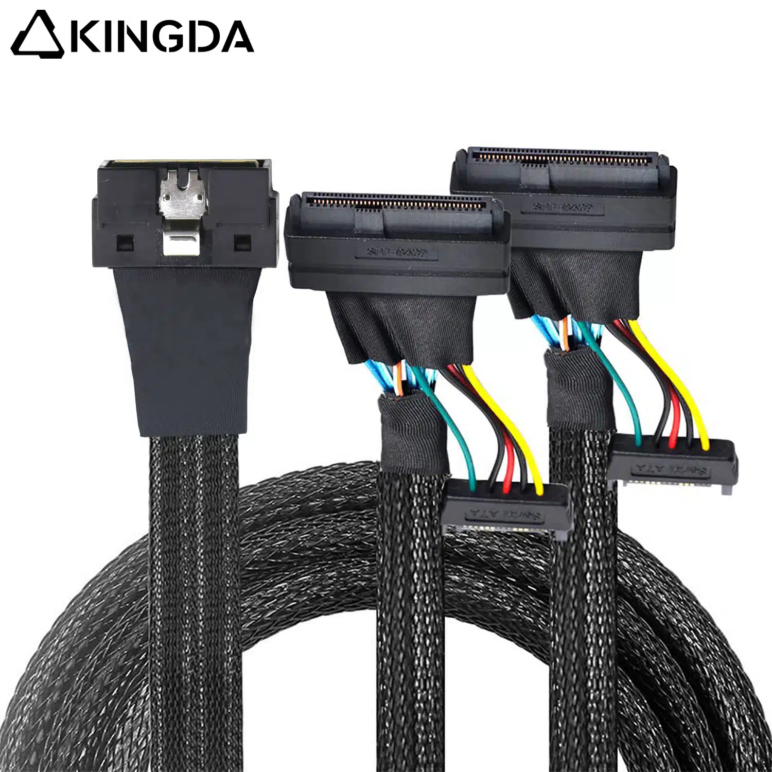 Low profile Slim SAS SFF 8654 8I (74P) to dual U.2 SFF 8639 with SATA 15P