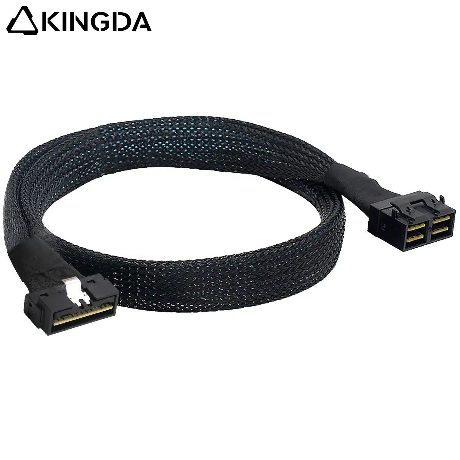 Low profile Slim SAS SFF 8654 8I (74P) to dual port sff 8643 8i