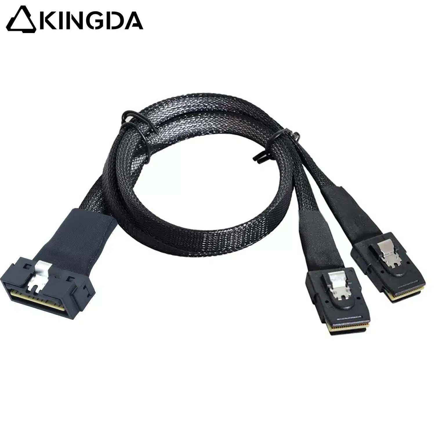 Low profile Slim SAS SFF 8654 8I (74P) to dual straight sff 8087