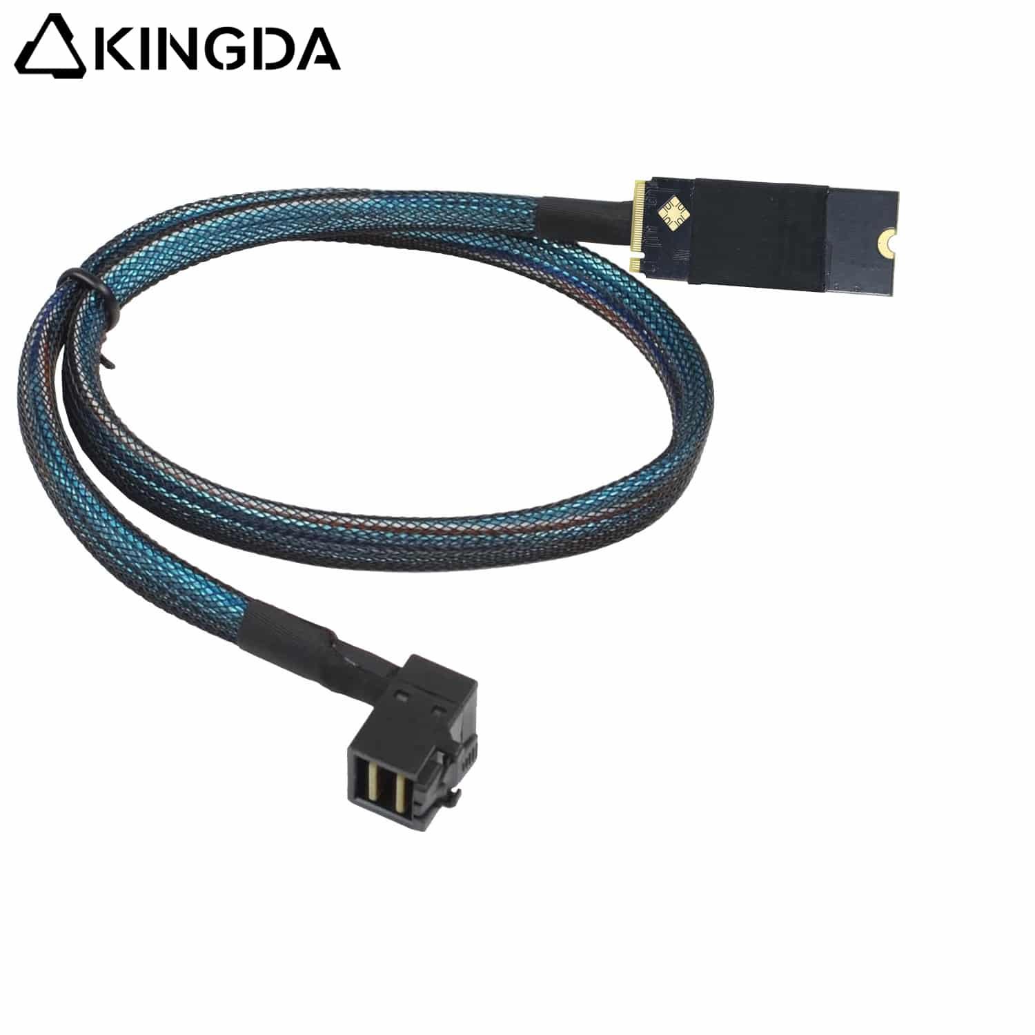 M.2 (M-Key NVMe 2260) PCB to SAS SFF-8643 cable