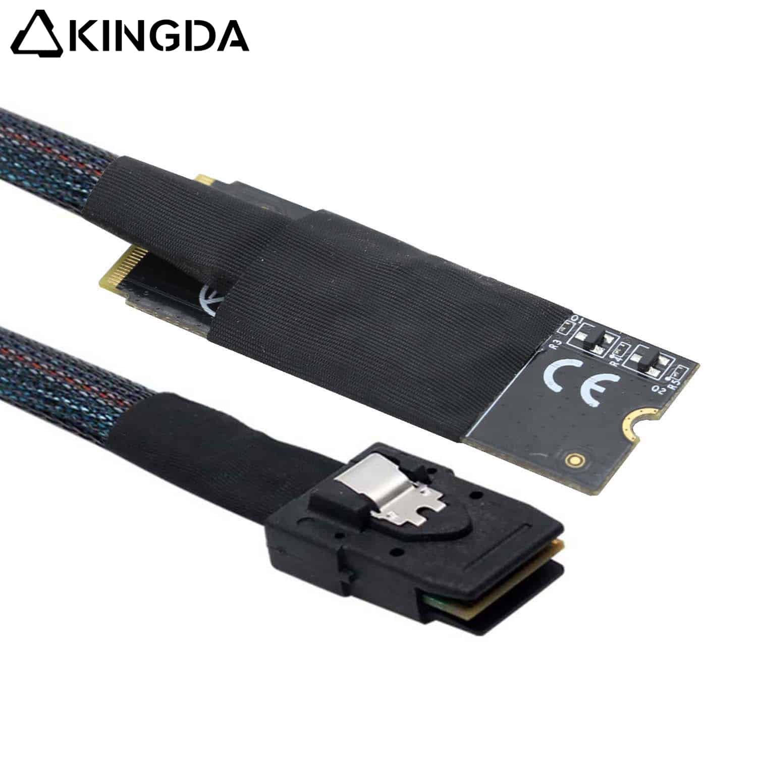M.2 (M-Key NVMe 2260) to SAS SFF-8087 cable