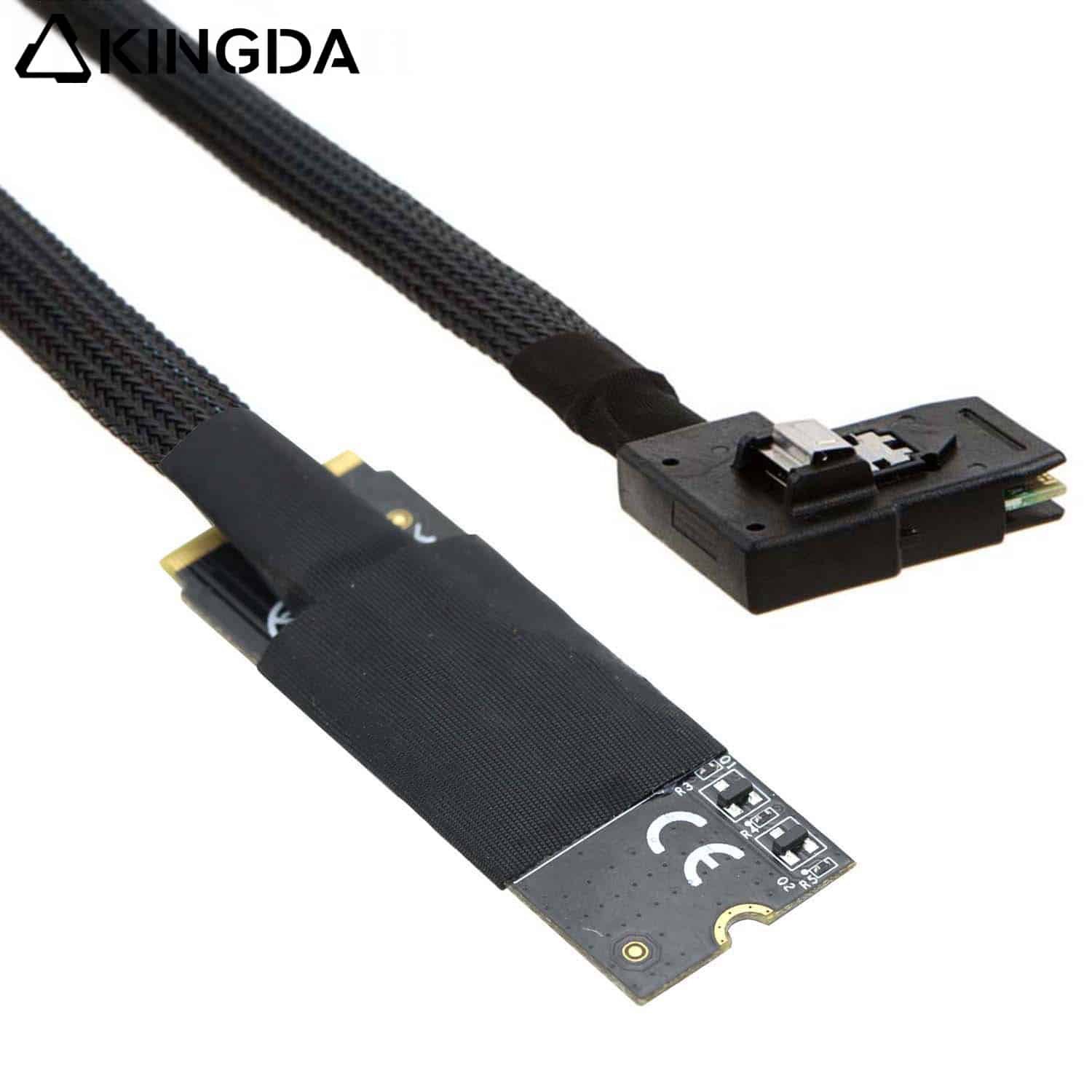 M.2 (M-Key NVMe 2260) to SAS SFF-8087 left side