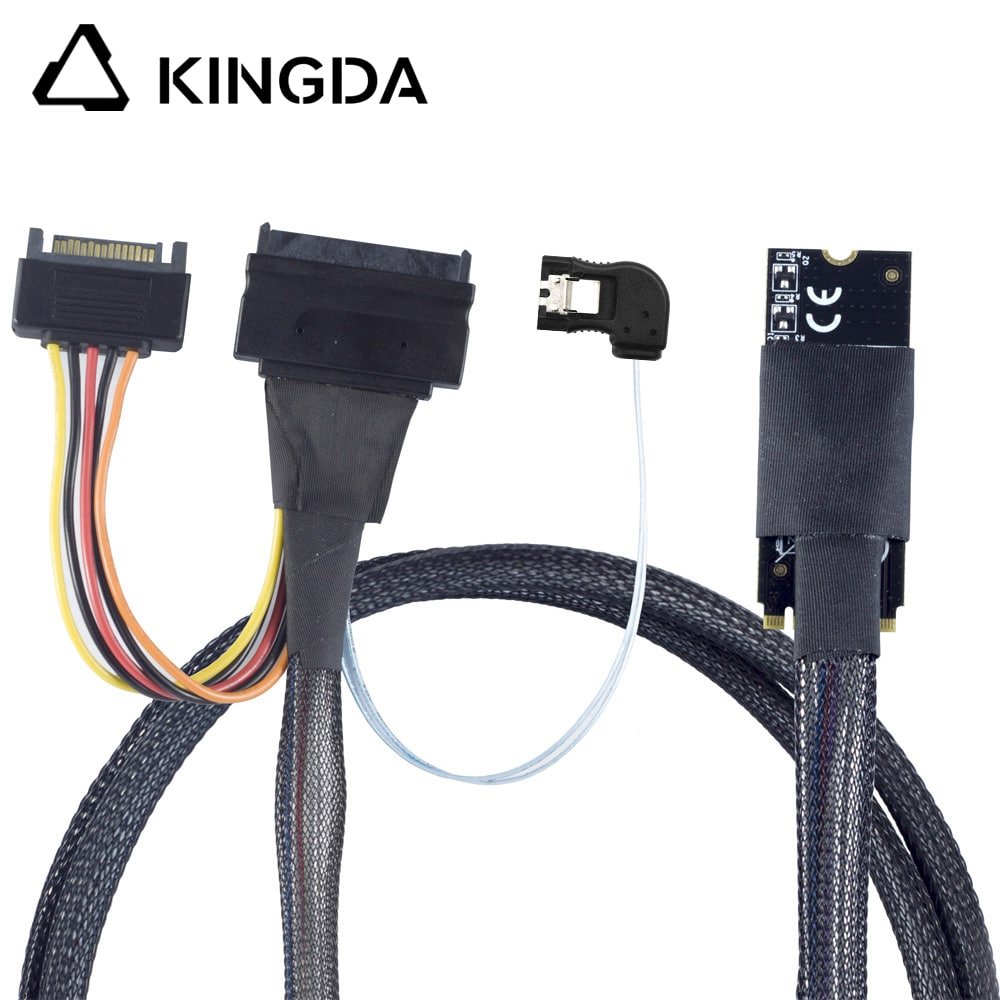 M.2 M-Key SFF-8643 to SATA 15P