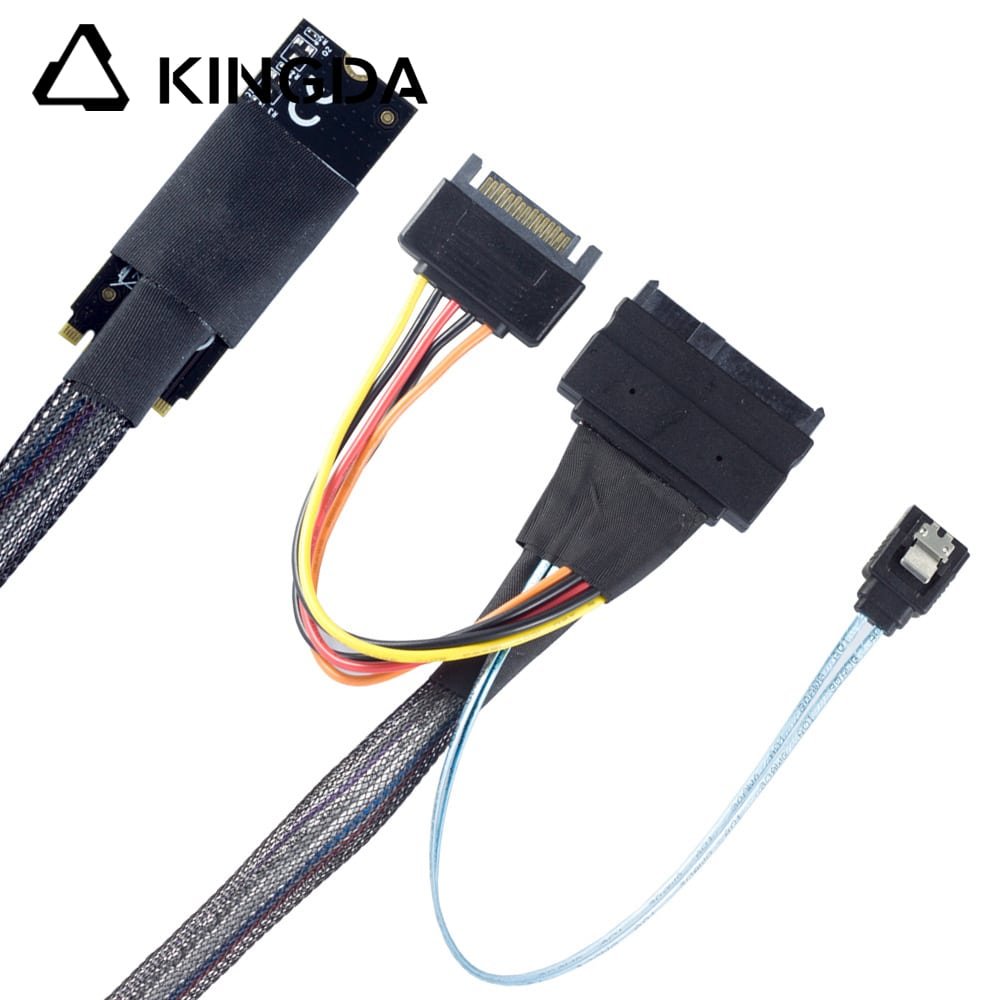 M.2 M-Key SFF-8643 to U.2 SFF-8639 SATA 15P 7P