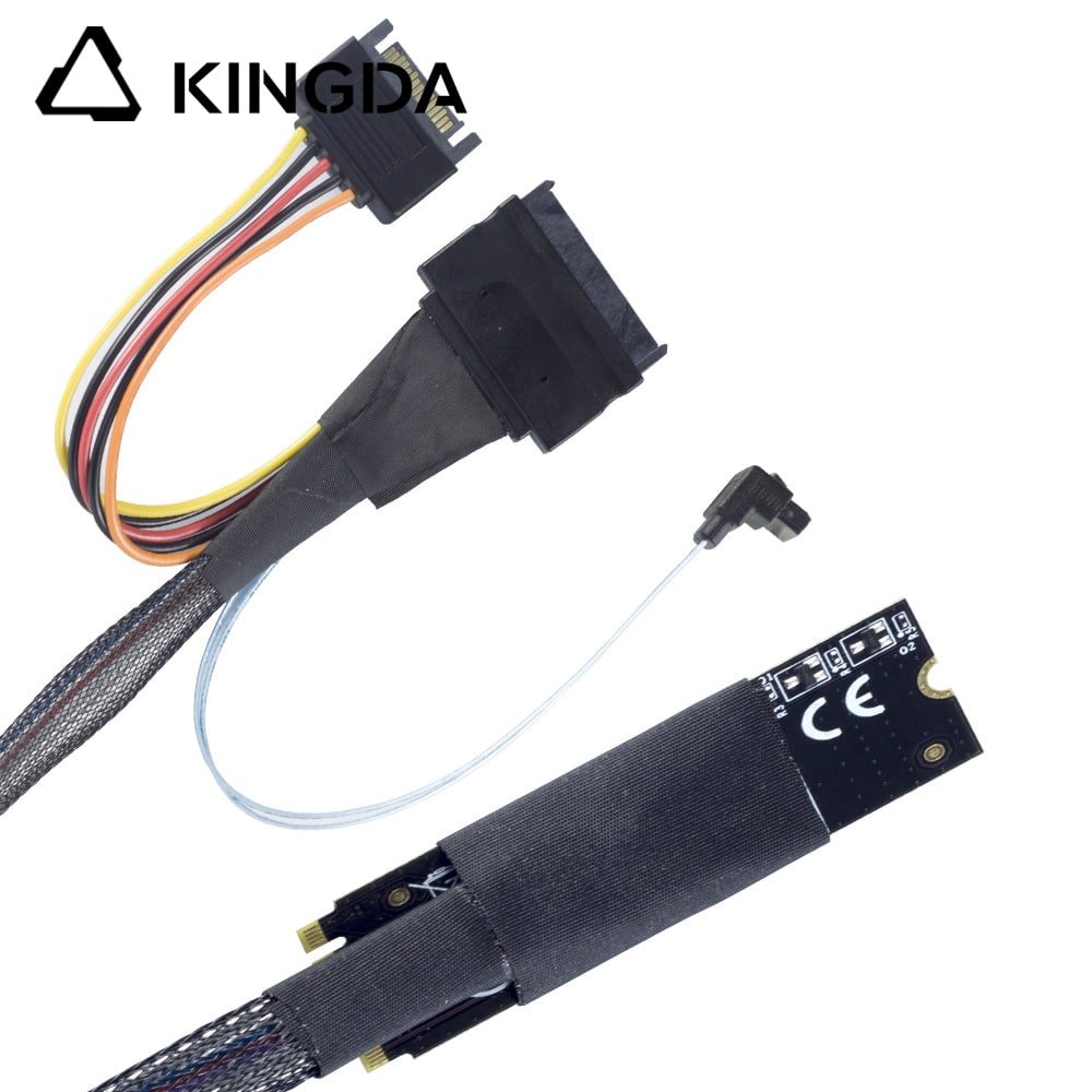 M.2 M-Key SFF-8643 to U.2 SFF-8639 SATA 15P 7P