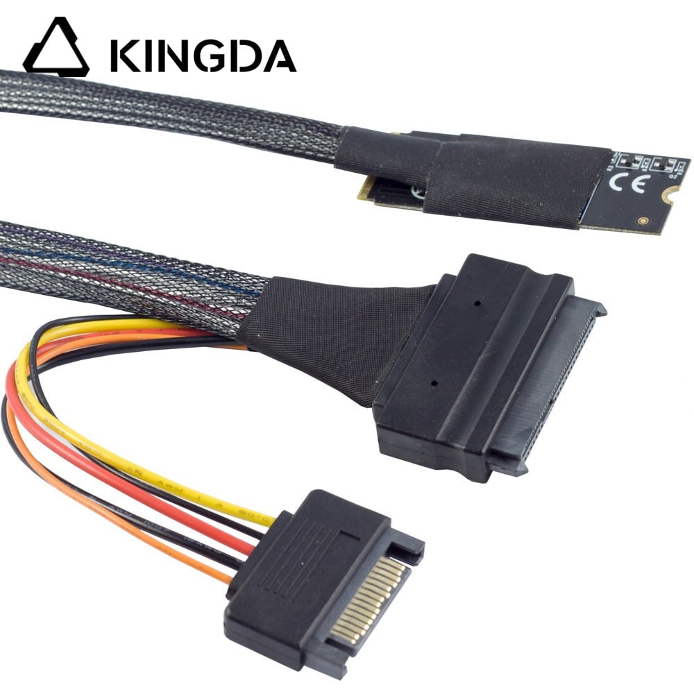 M.2 M-Key SFF-8643 to U.2 SFF-8639 SATA 15P
