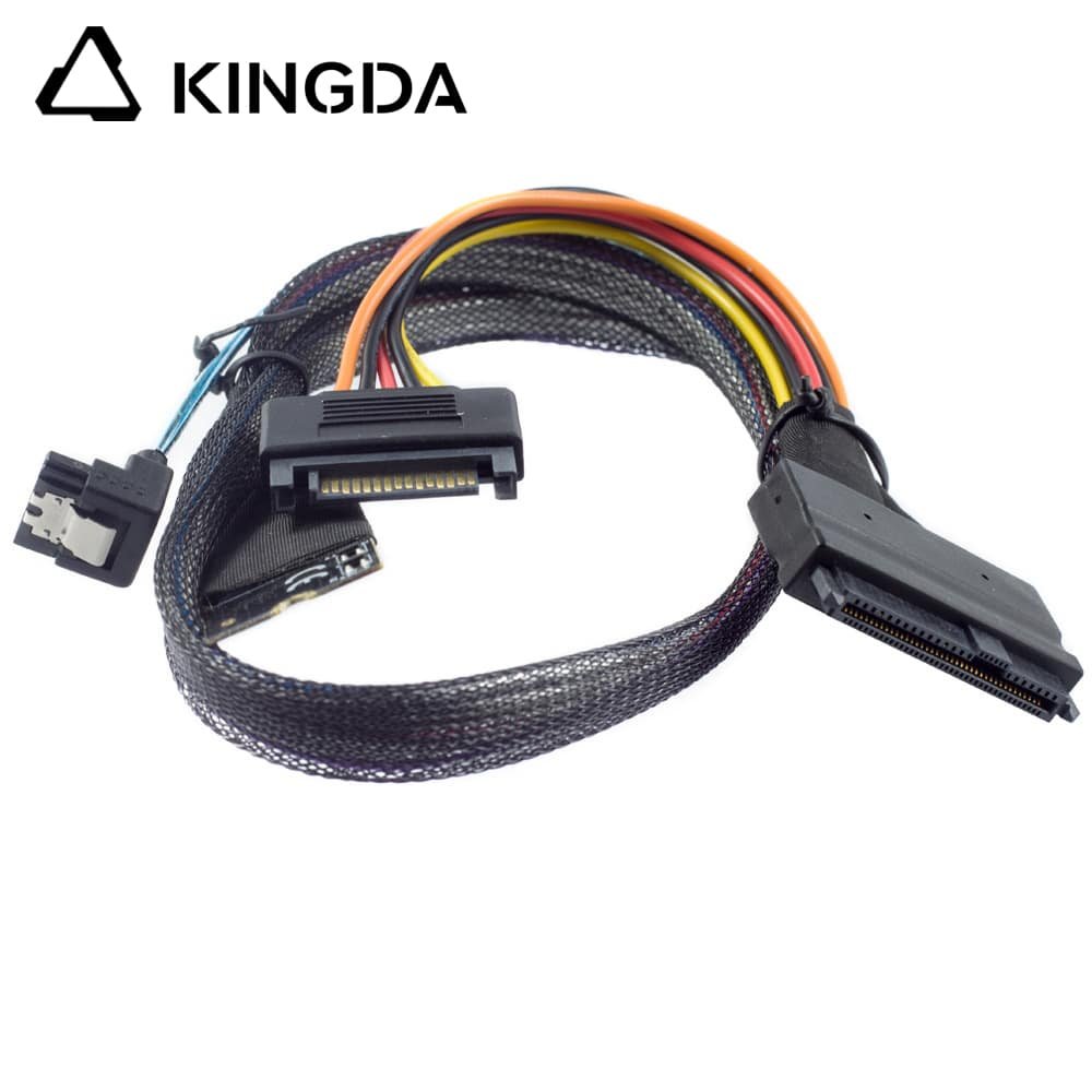 M.2 M-Key SFF-8643 to U.2 SFF-8639 with SATA 15P and right angle sata 7P