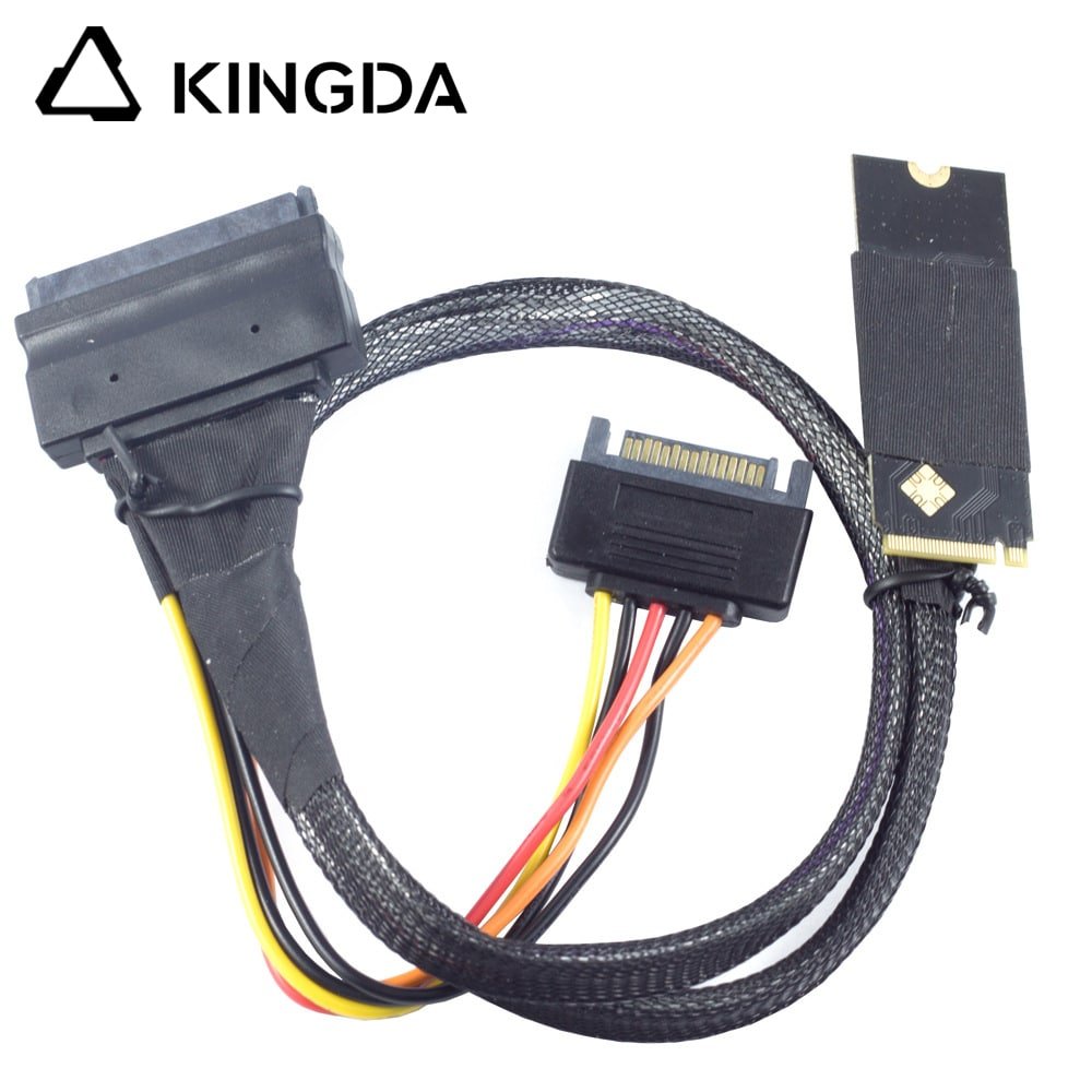 M.2 M-Key SFF-8643 to U.2 SFF-8639 with SATA 15P