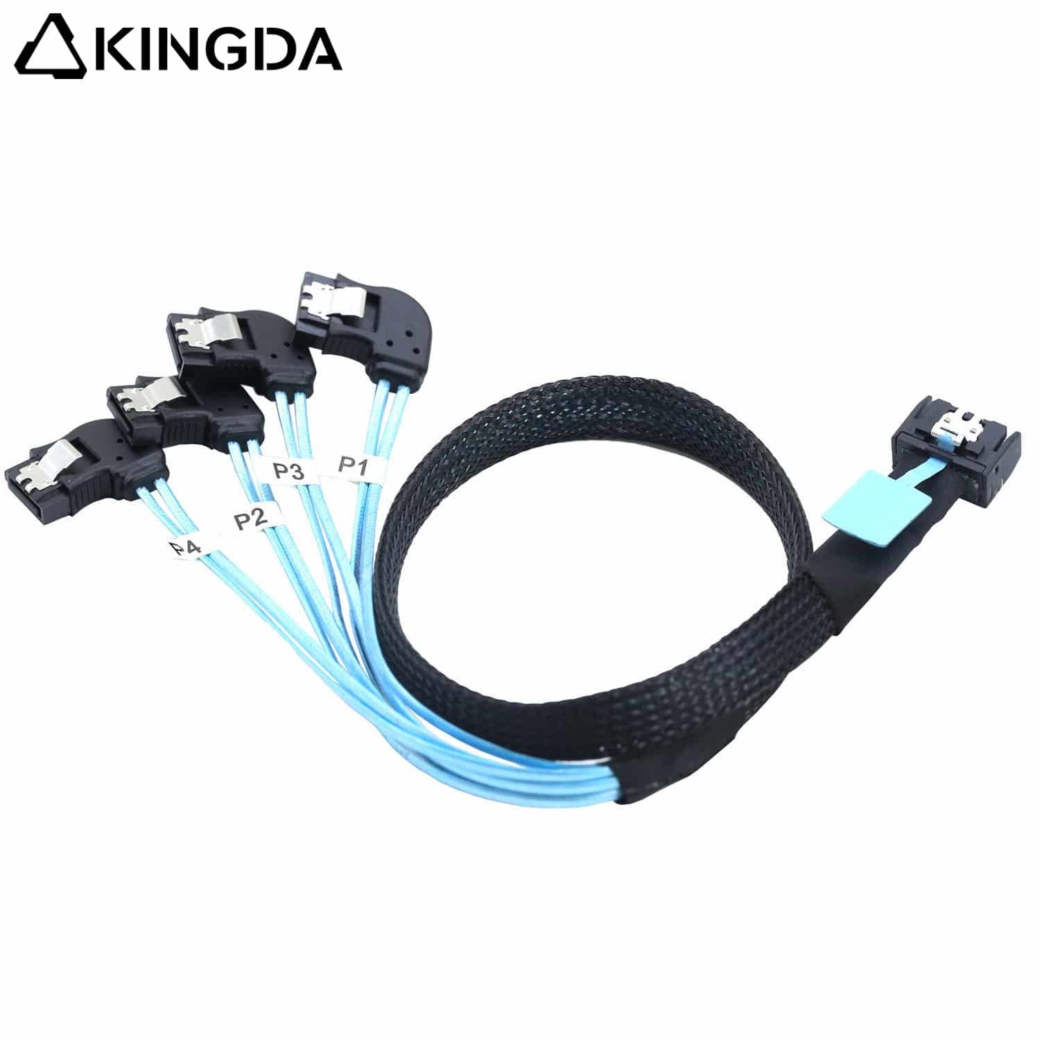 MCIO 8654 4I to 4X right angle sata 7P