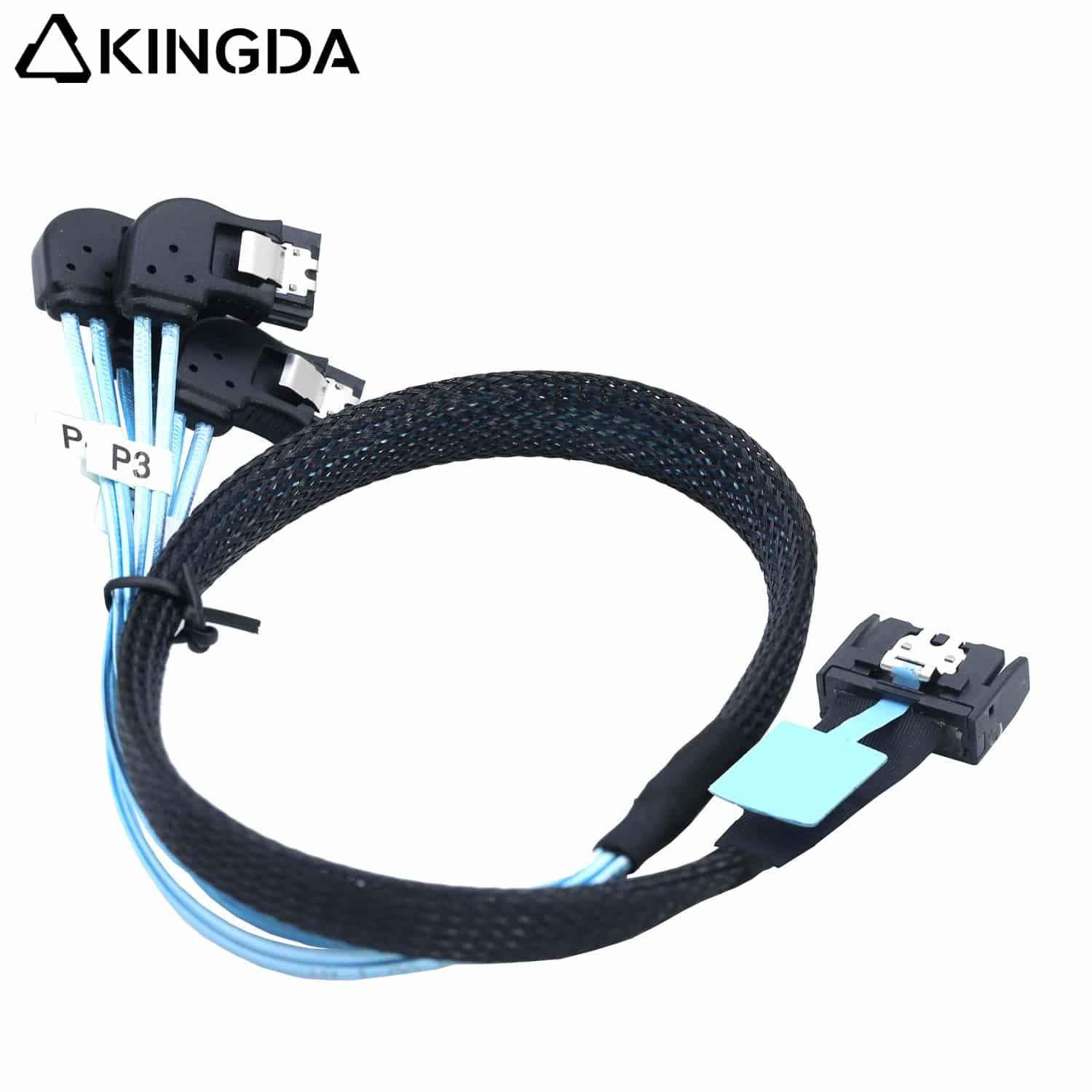 MCIO 8654 4I to 4X right angle sata 7P