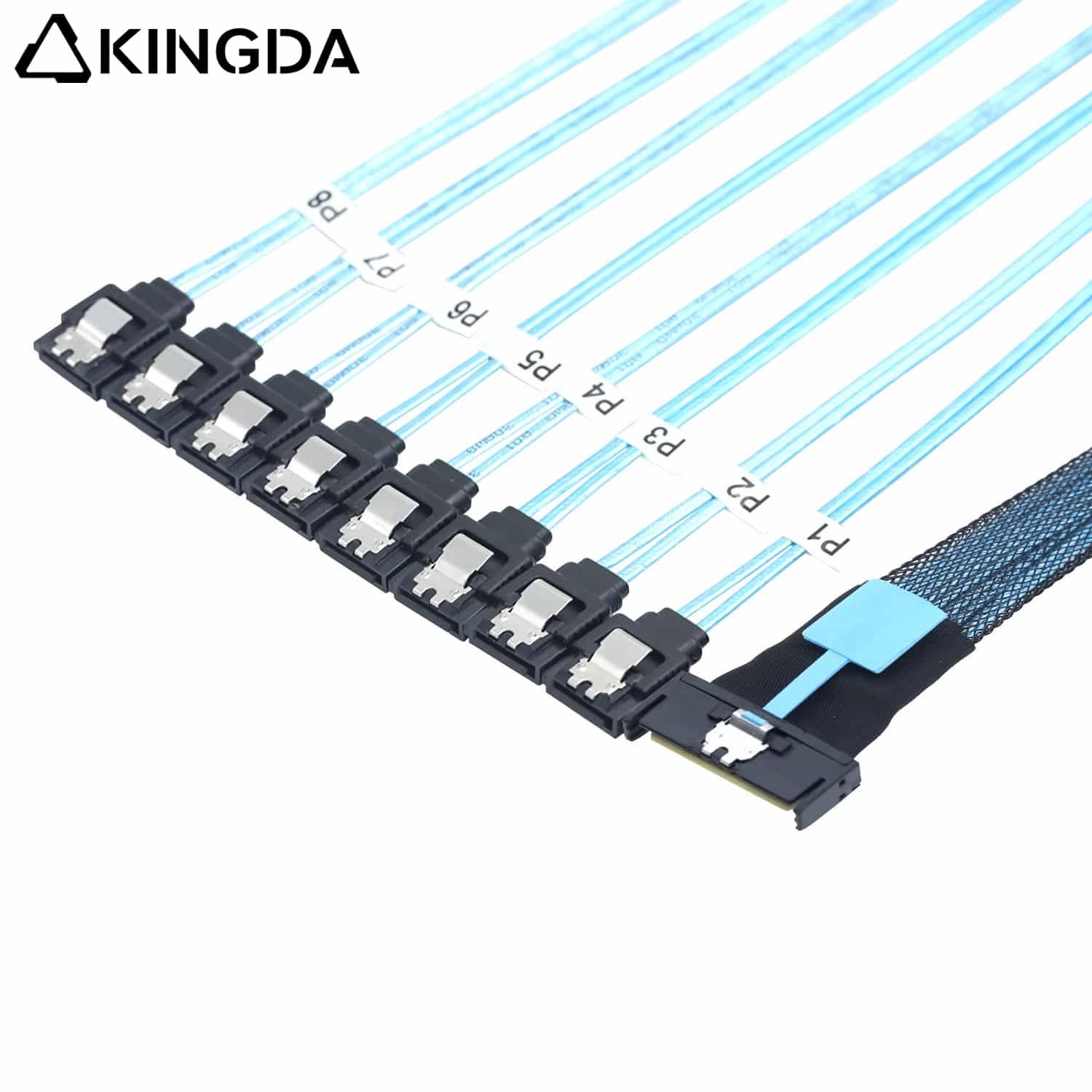 MCIO 8I TO 8 port SATA 7P female cable