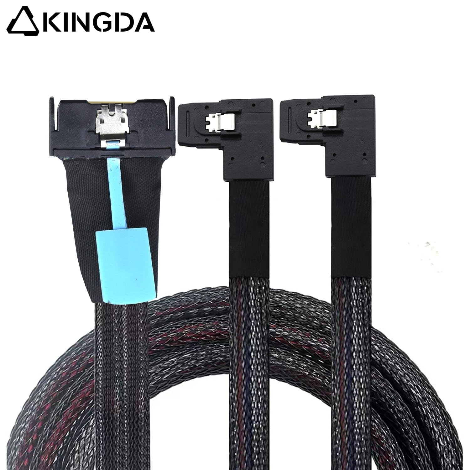 MCIO PCIE SAS SFF-8654 8I to 2 port left turn sff 8087