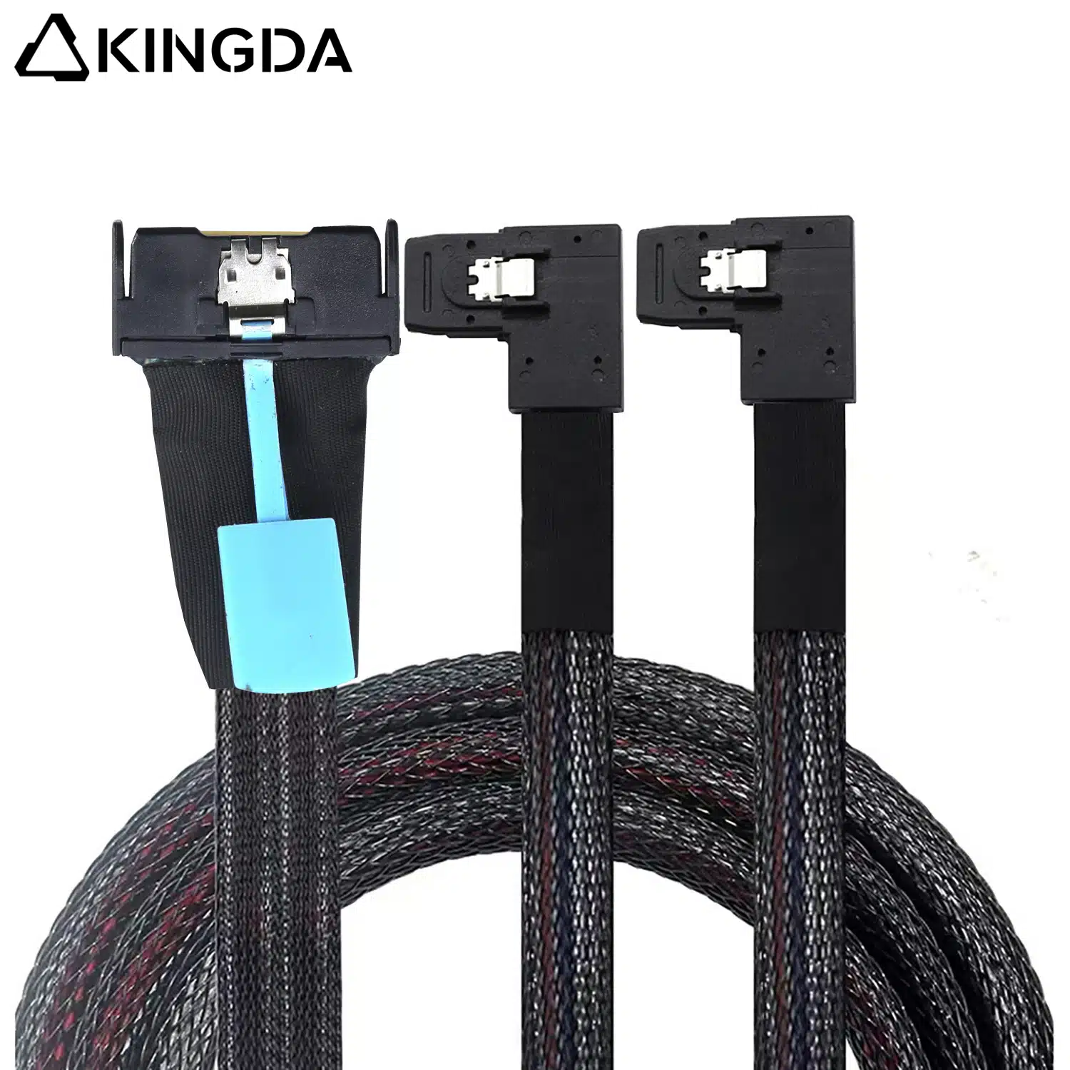 MCIO PCIE SAS SFF-8654 8I to 2 port left turn sff 8087