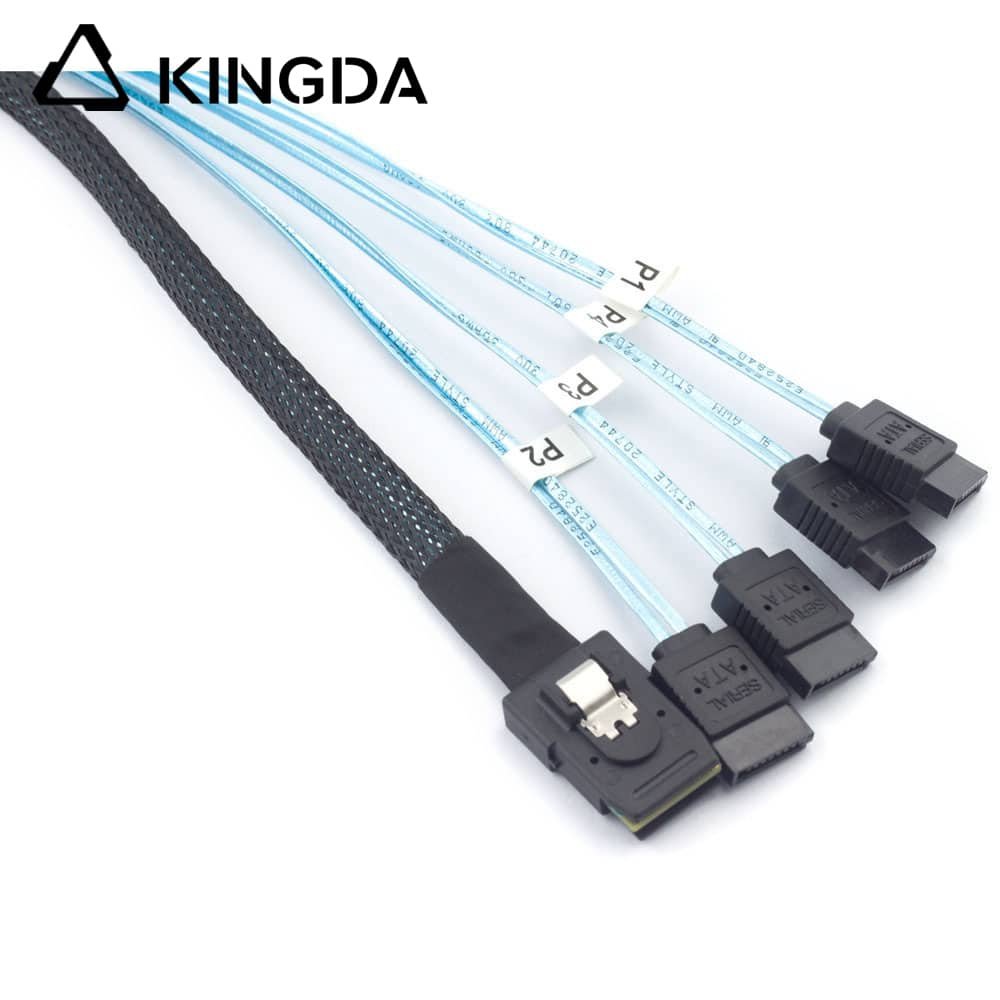 MINI SAS 8087 to 4X SATA without Spring Positive Connector Server Internal High-speed Connection cable