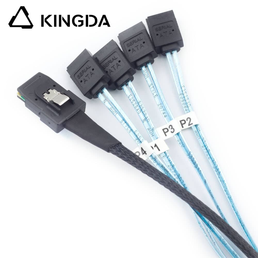 MINI SAS 8087 to 4X SATA without Spring Positive Connector Server Internal High-speed Connection cable