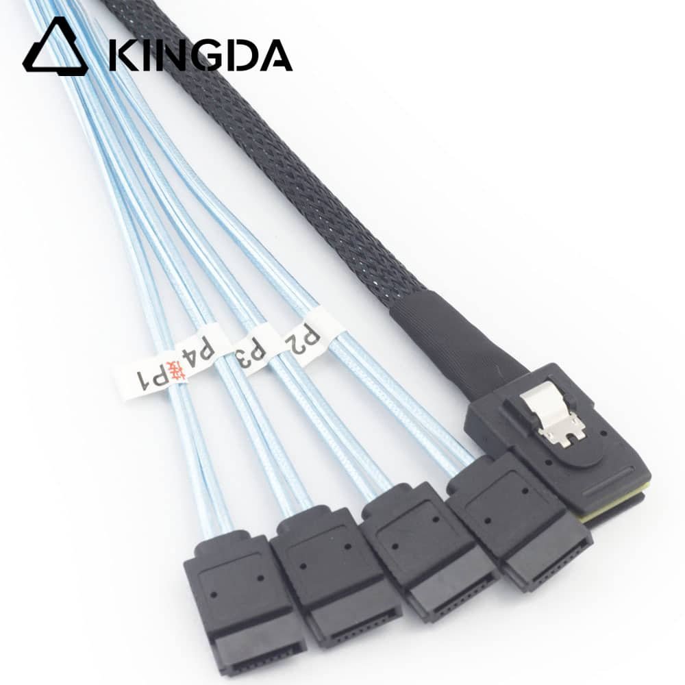 MINI SAS 8087 to 4X SATA without Spring Reversed Connector Server Internal High-speed Connection cable