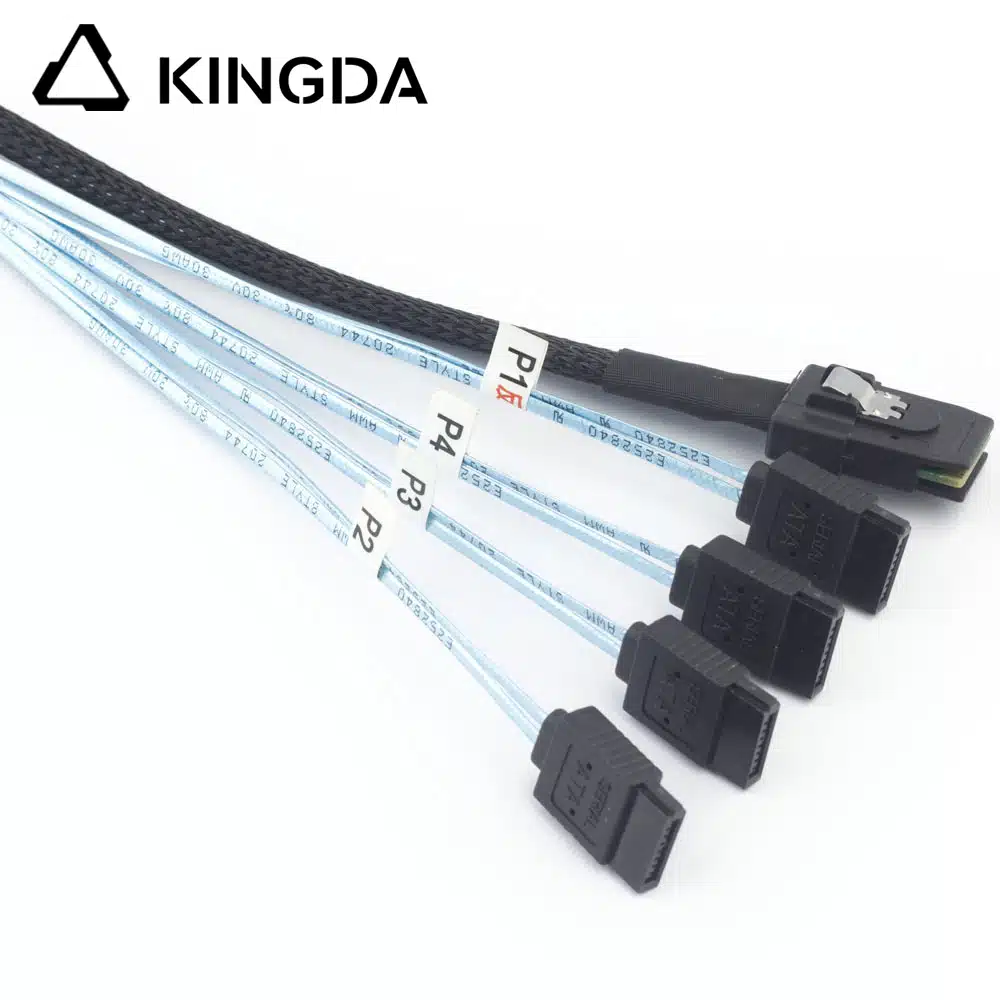 MINI SAS 8087 to 4X SATA without Spring Reversed Connector Server Internal High-speed Connection cable