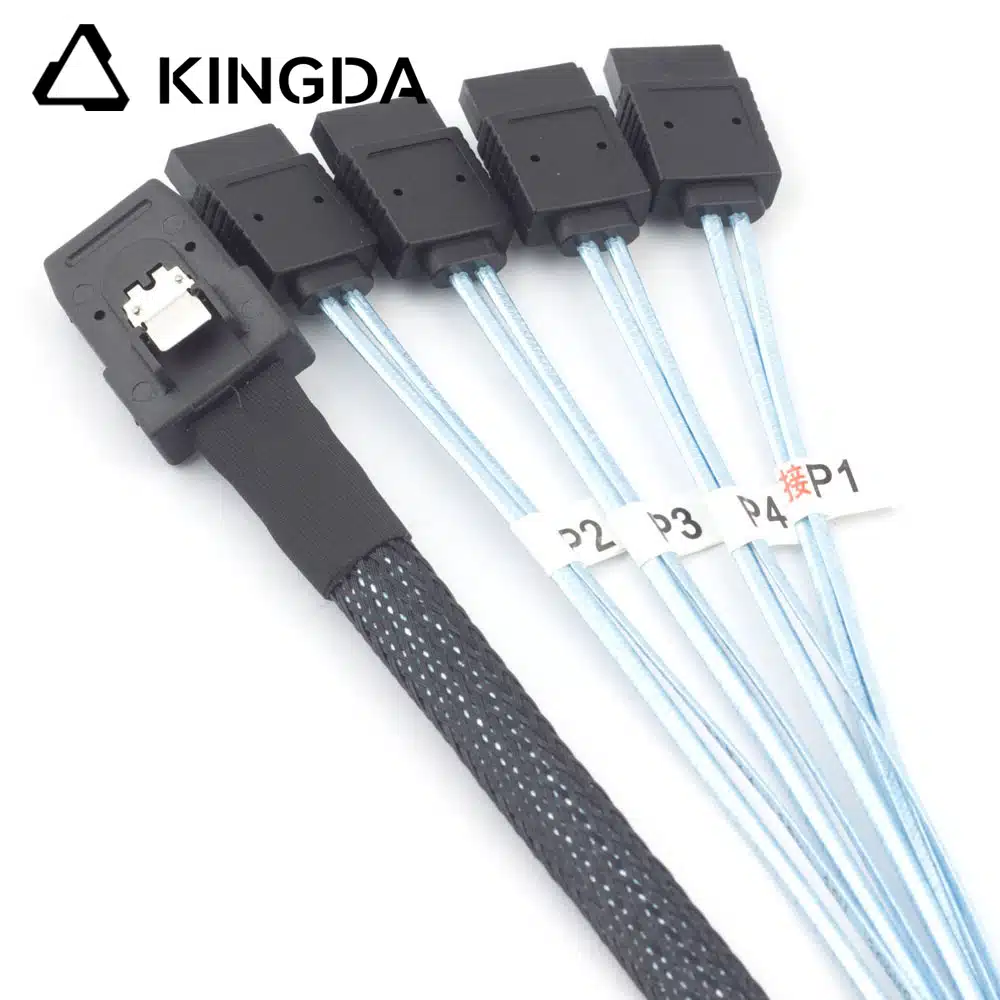 MINI SAS 8087 to 4X SATA without Spring Reversed Connector Server Internal High-speed Connection cable