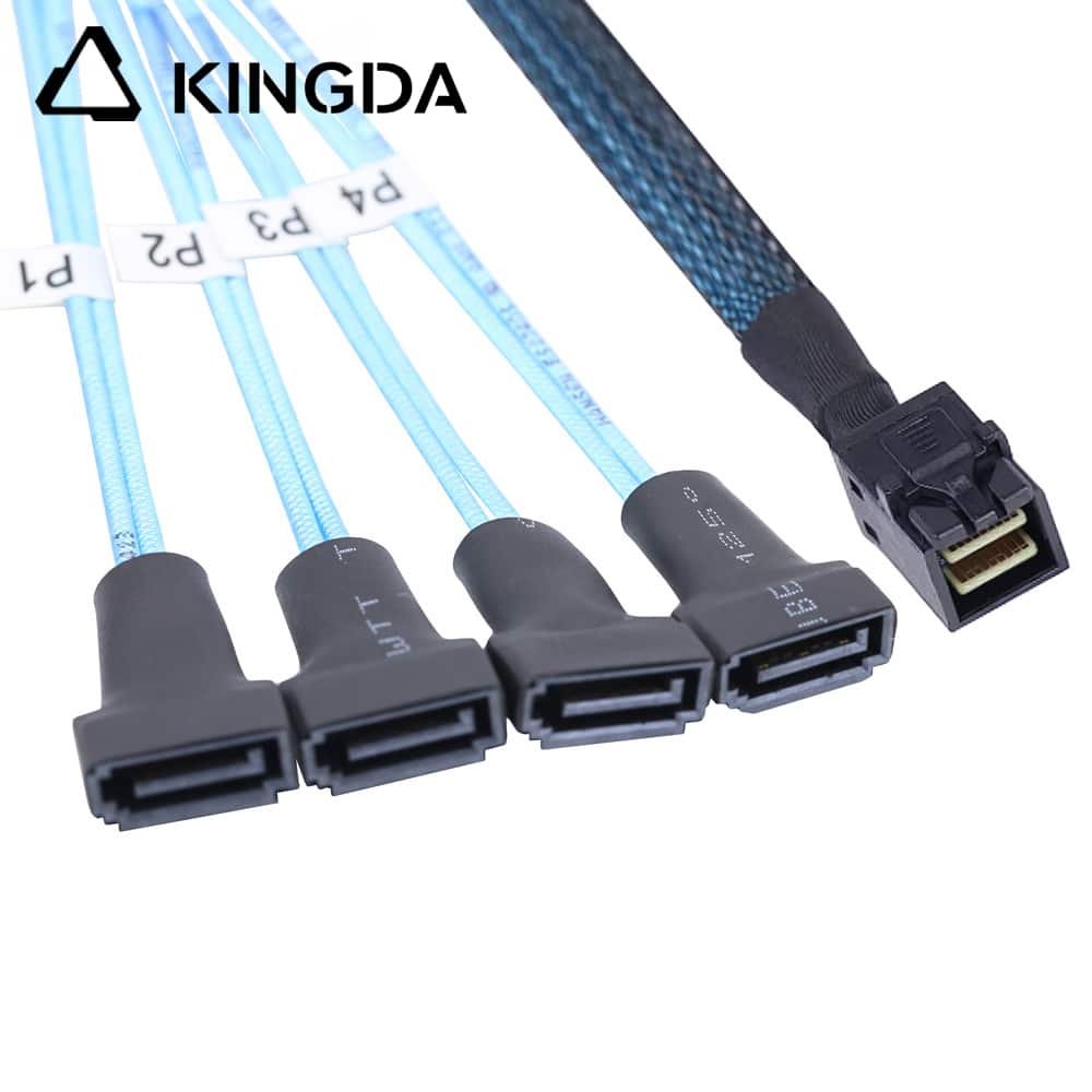 MINI SAS 8643 TO 4x SATA 7P male cable