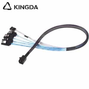 MINI SAS 8643 to 4X SATA 7P female with sideband 4p cable