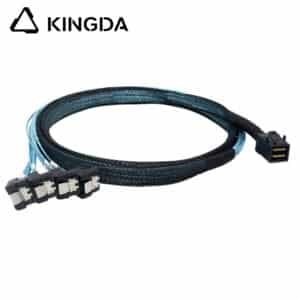 MINI SAS 8643 to 4X right angle SATA 7P female cable