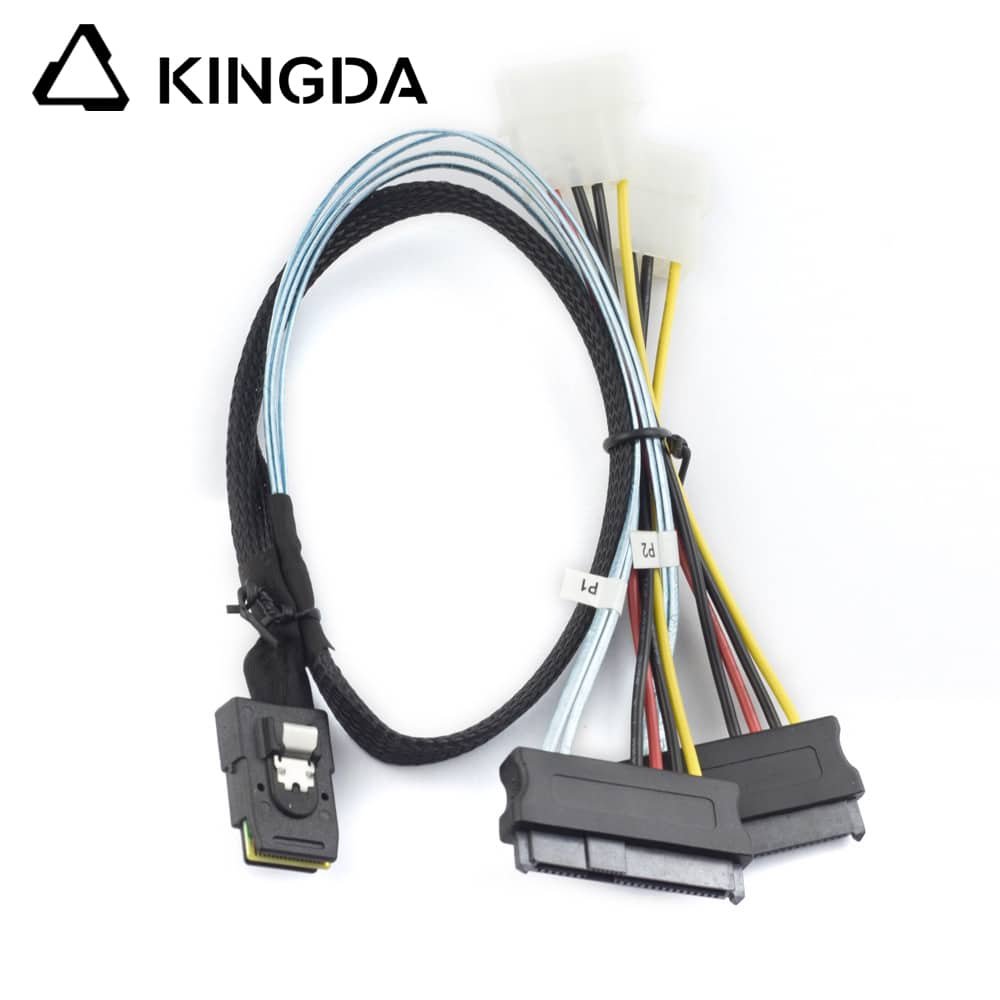 MINI SAS SFF-8087 TO 2X SFF-8482 with Power Servers In-computer High-Speed Connection Cable