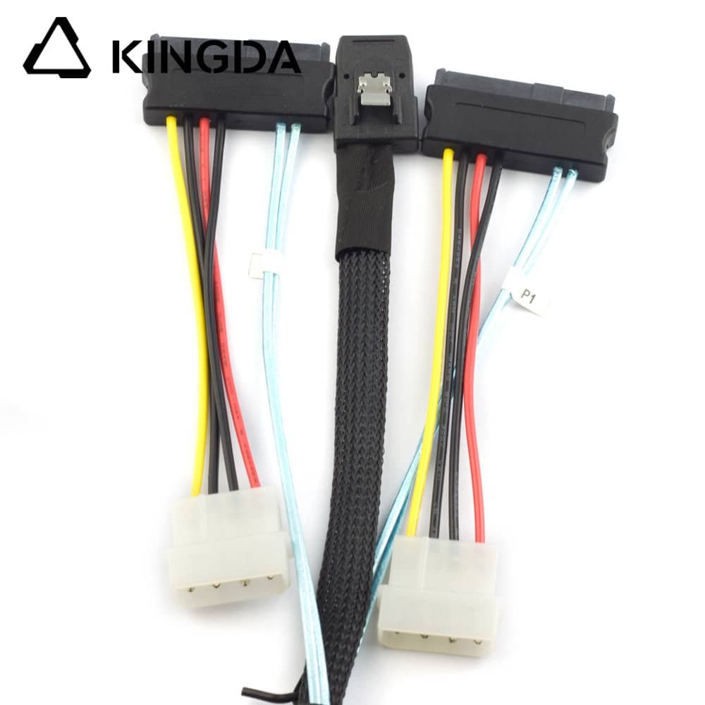 MINI SAS SFF-8087 TO 2X SFF-8482 with Power Servers In-computer High-Speed Connection Cable