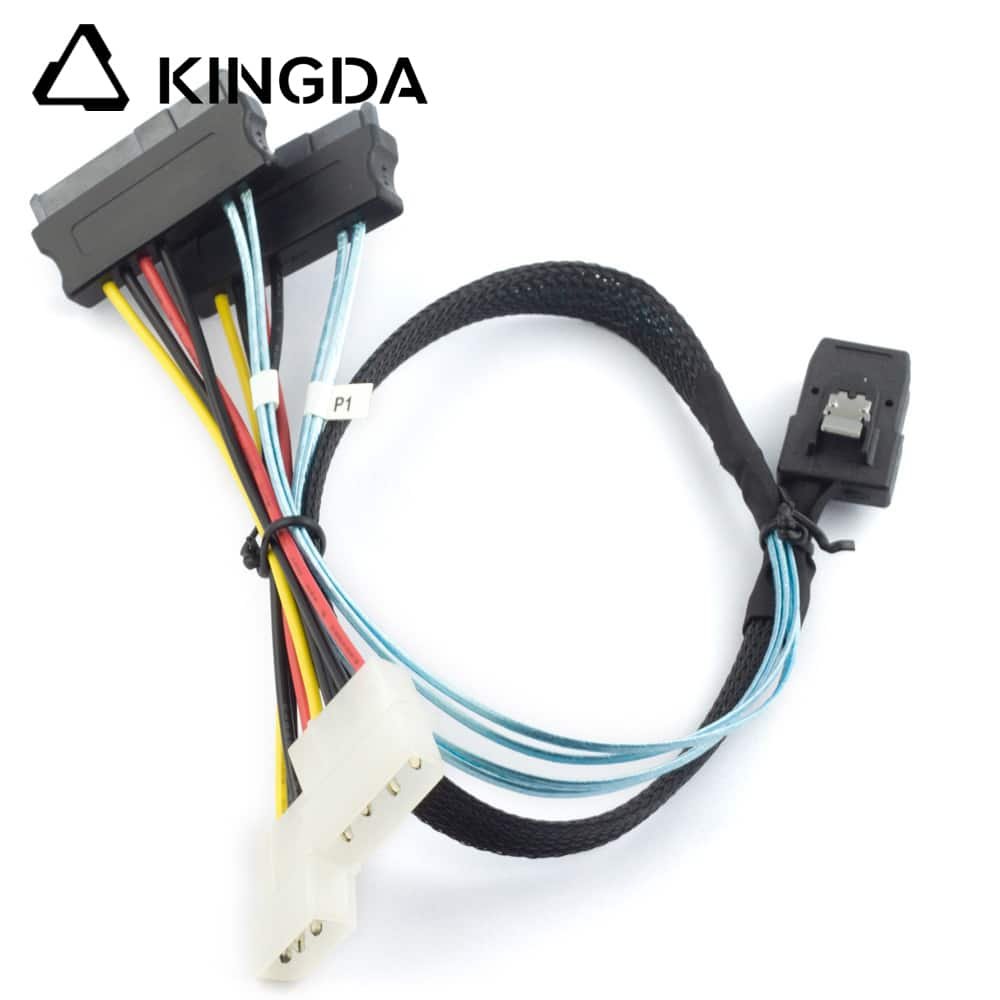 MINI SAS SFF-8087 TO 2X SFF-8482 with Power Servers In-computer High-Speed Connection Cable