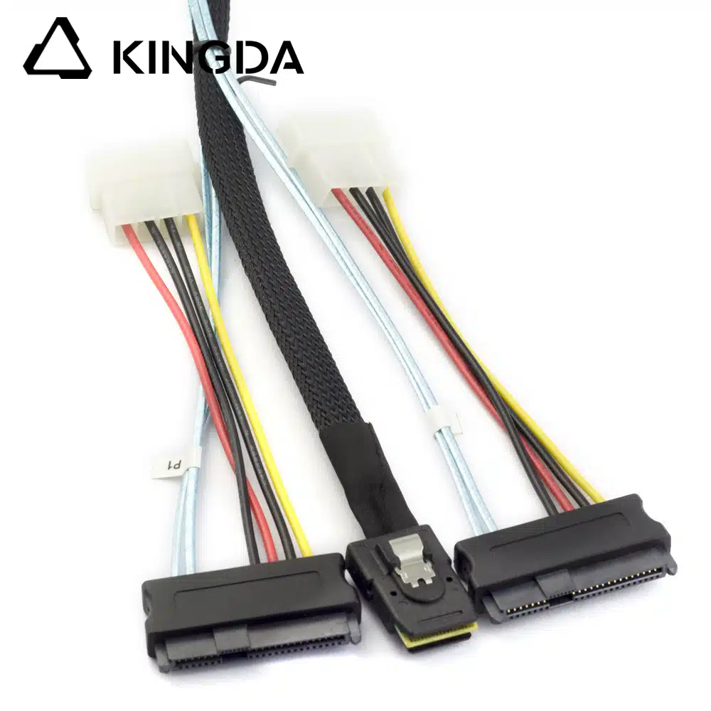 MINI SAS SFF-8087 TO 2X SFF-8482 with Power Servers In-computer High-Speed Connection Cable