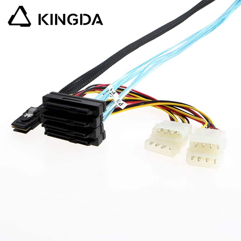 MINI SAS SFF-8087 TO 4X SFF-8482 with Power Servers In-computer High-Speed Connection Cable