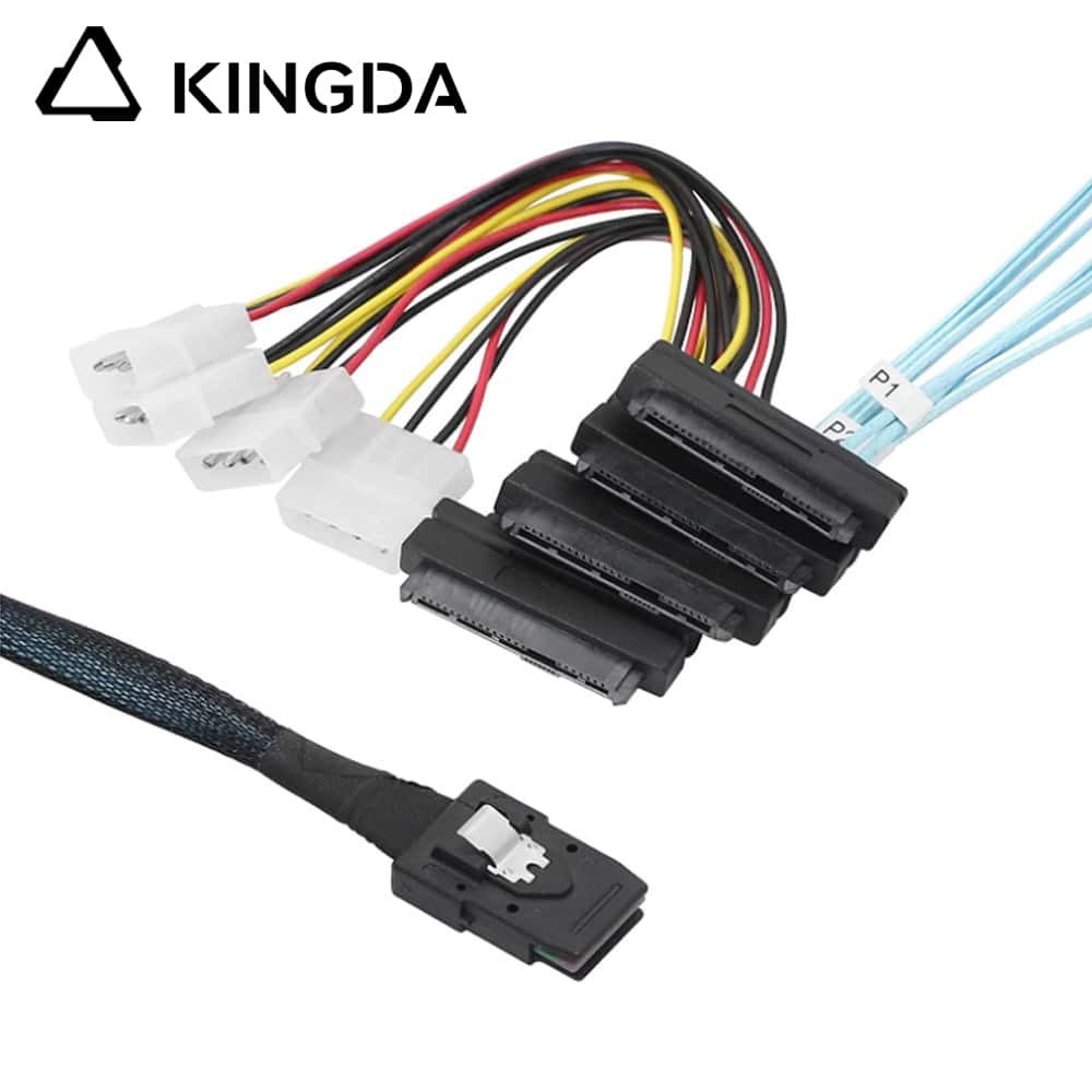 MINI SAS SFF-8087 TO 4X SFF-8482 with Power Servers In-computer High-Speed Connection Cable