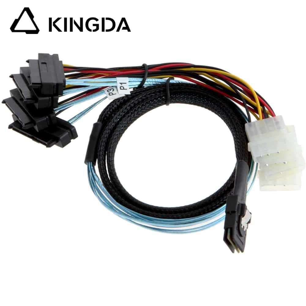 MINI SAS SFF-8087 TO 4X SFF-8482 with Power Servers In-computer High-Speed Connection Cable