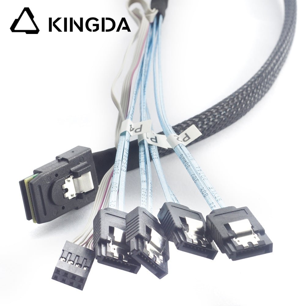 MINI SAS SFF 8087 to 4X SATA with Sideband SB In-Server High-Speed Connection Cable