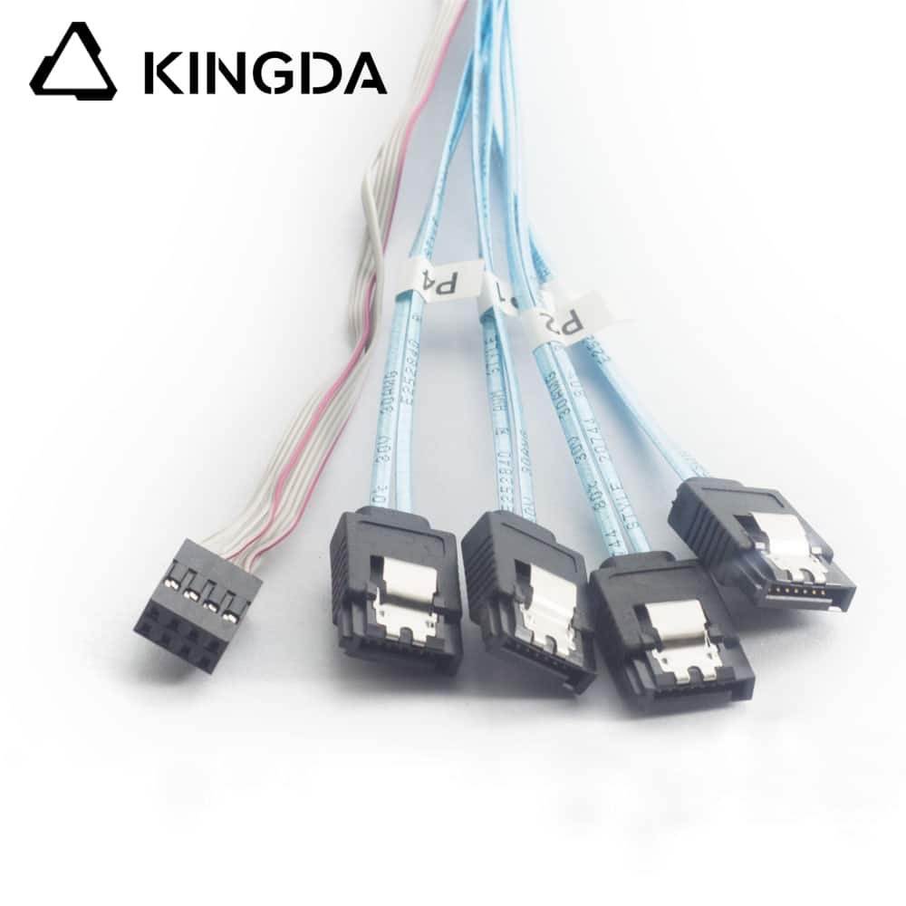MINI SAS SFF 8087 to 4X SATA with Sideband SB In-Server High-Speed Connection Cable