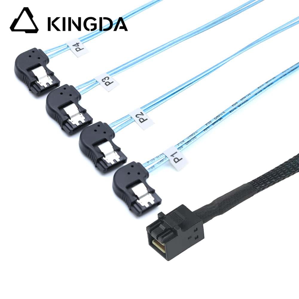 MINISAS HD sff 8643 to 4 port left turn sata 7P