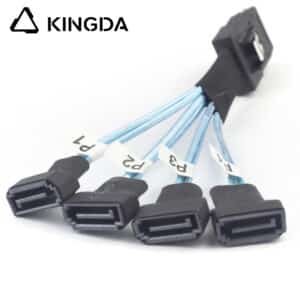 Mini SAS HD SFF-8087 to 4X SATA 7P male High Speed Server Internal Connection Wire Harness
