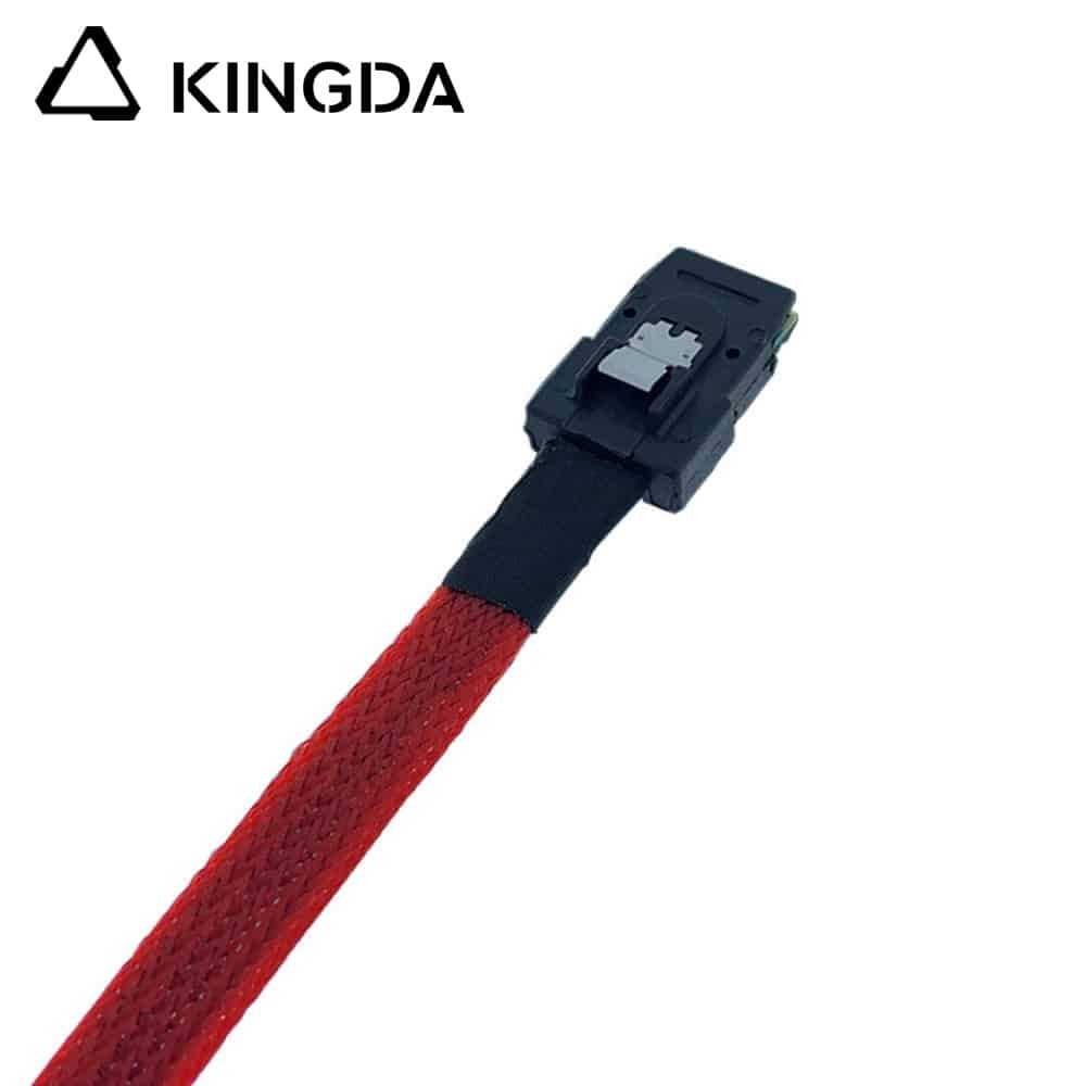 Mini SAS HD SFF-8087 to 4X SATA 7P with spring High Speed red Server Internal Connection Wire Harness