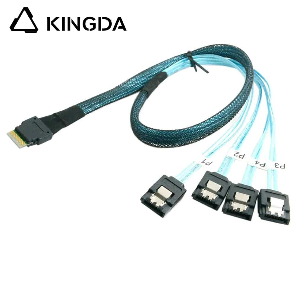 Mini SAS SFF 8654 4I TO 4 SATA 7P
