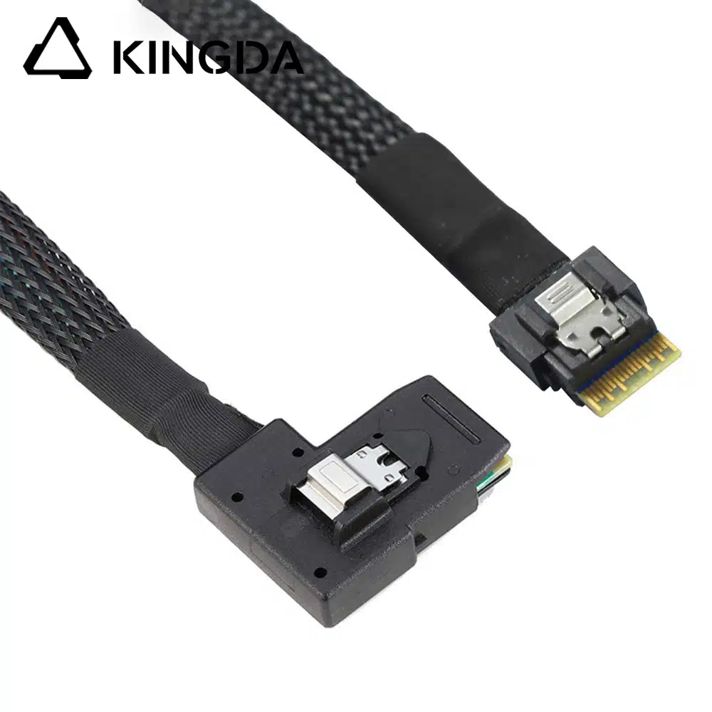 Mini SAS SFF 8654 4I male to left bend SFF 8087