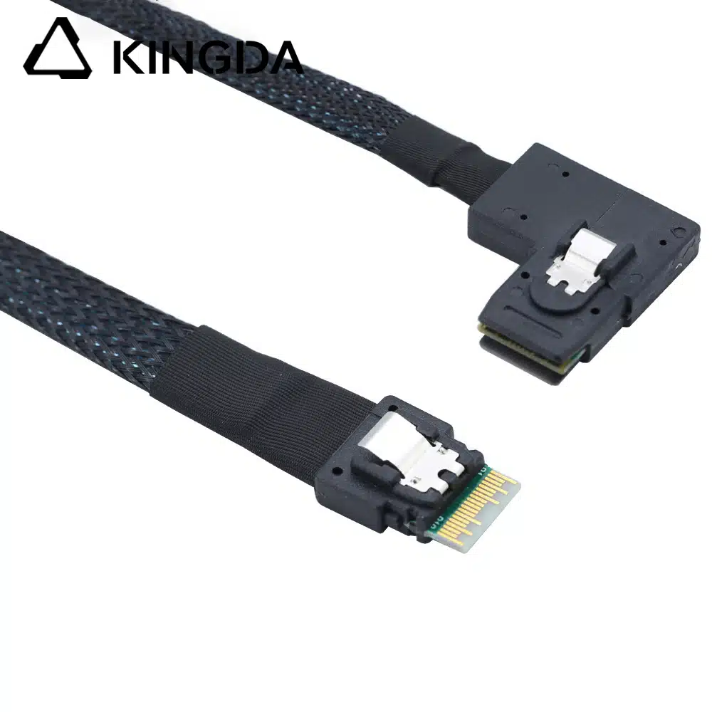 Mini SAS SFF 8654 4I male to right bend SFF 8087