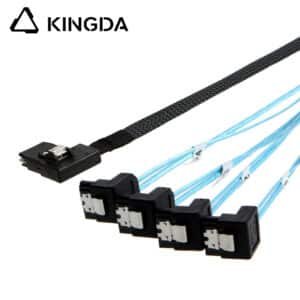 Right bend 90 degree Mini SAS HD SFF-8087 to 4X Right angle 90 degree SATA 7P High Speed Server Internal Connection Wire Harness