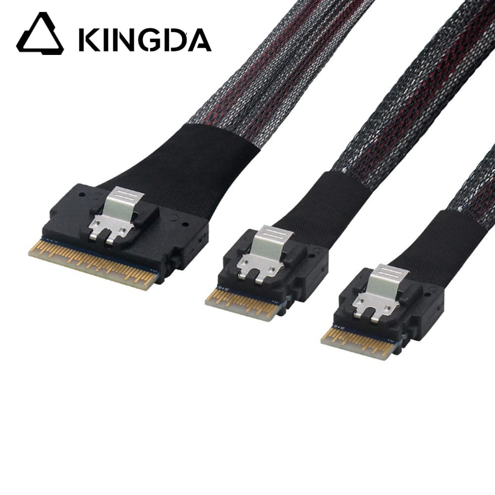 PCI E Slim SAS SFF 8654 8I to dual straight SFF 8654 4I
