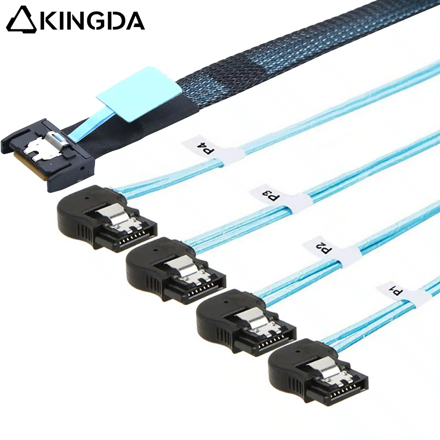 PCIE 5.0 MCIO SFF 8654 4I to 4 left turn sata