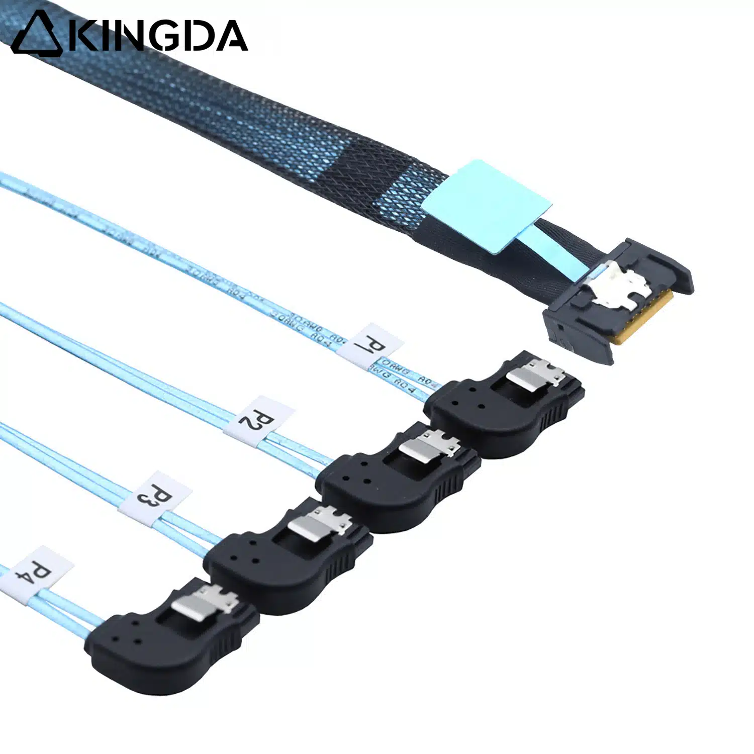 PCIE 5.0 MCIO SFF 8654 4i to 4 90 degree sata