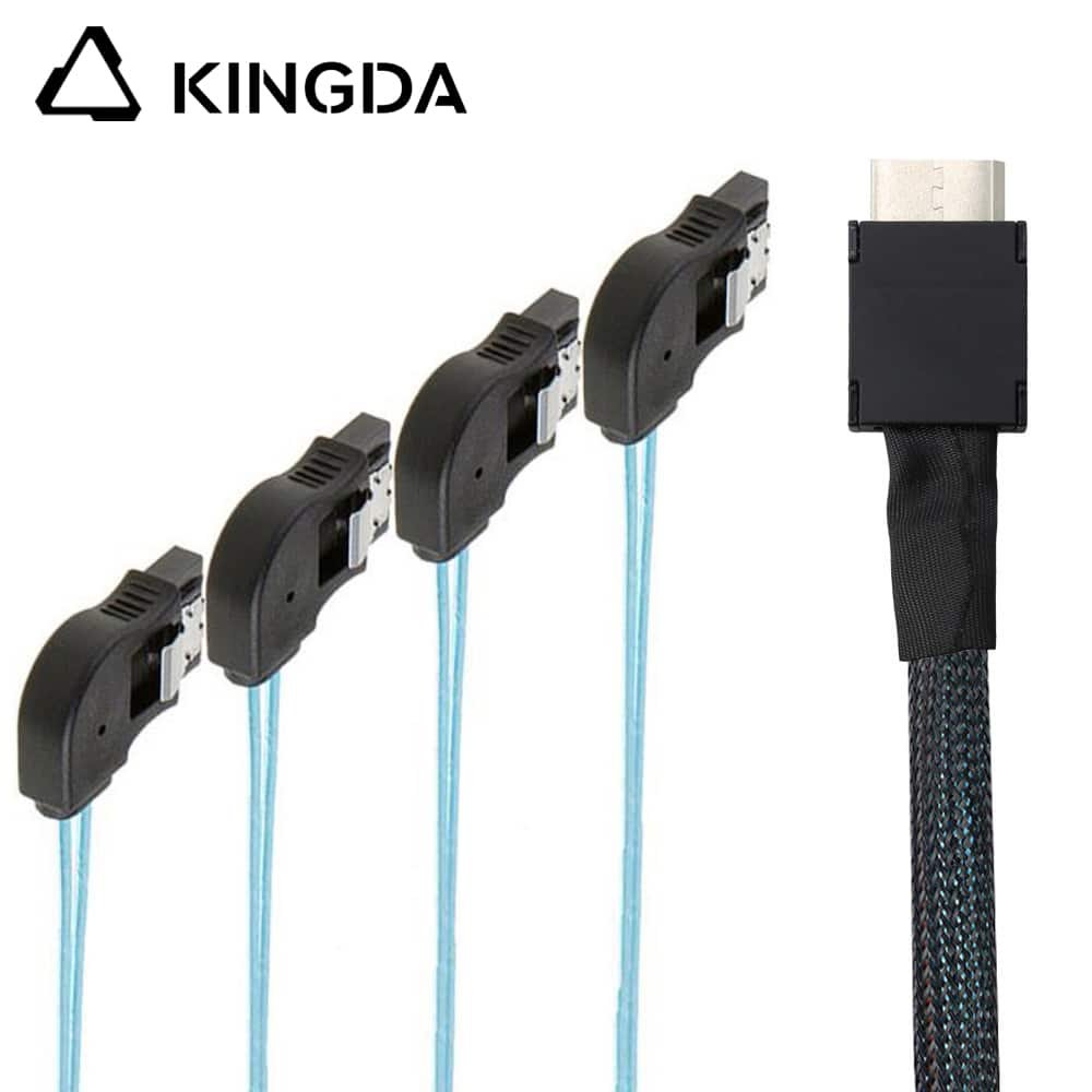 PCIE Oculink SFF 8611 4I 42P TO 4 port 90 degree SATA 7P