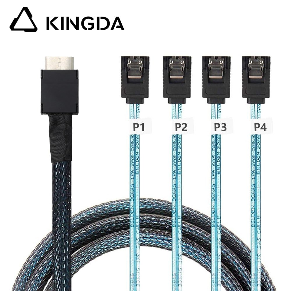 PCIE Oculink SFF 8611 4I 42P TO 4 port SATA 7P