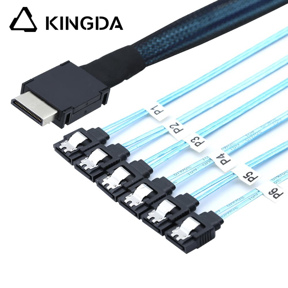 PCIE Oculink SFF 8611 4I 42P TO 6 port SATA 7P