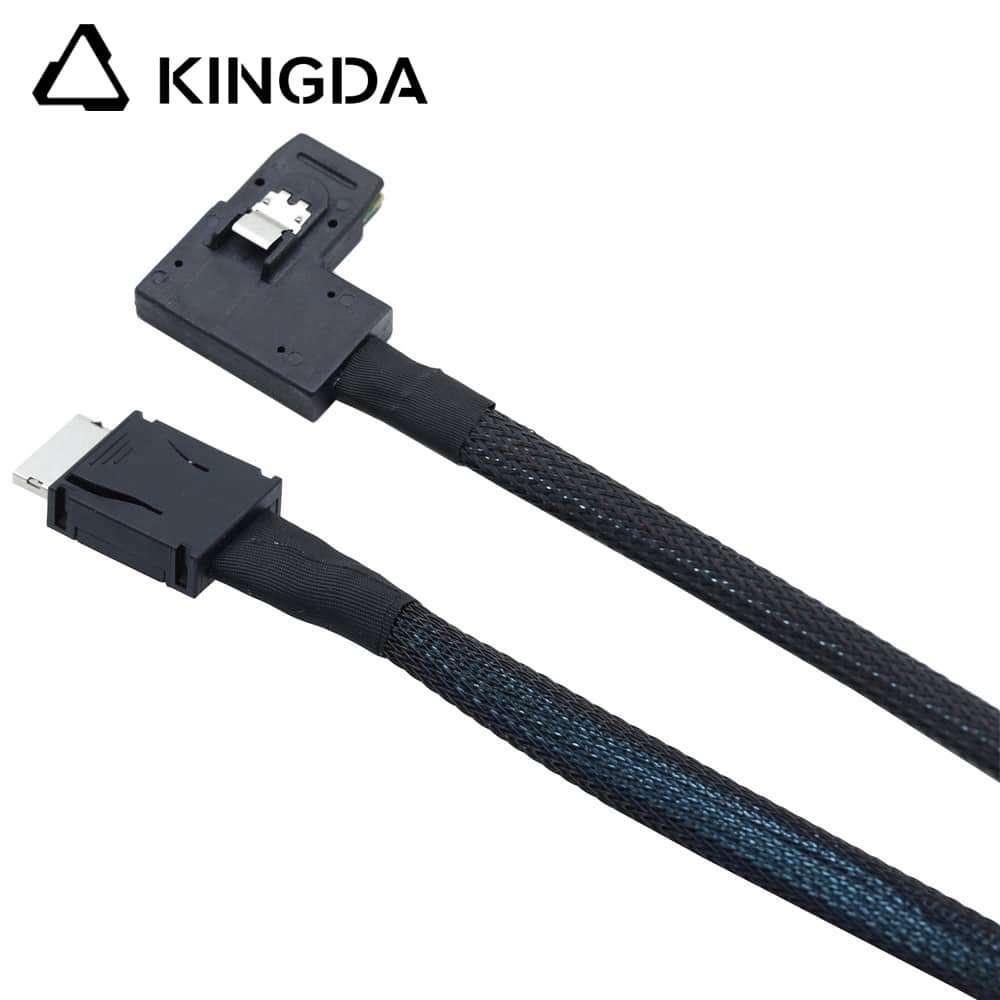 PCIE Oculink SFF 8611 4I 42P TO right bend sff 8087