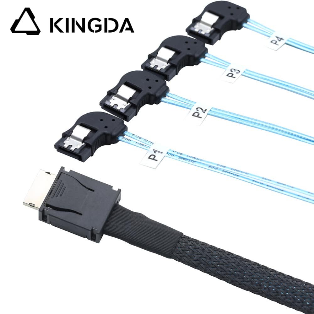 PCIE Oculink SFF 8611 4I To 4X left bend SATA 7P