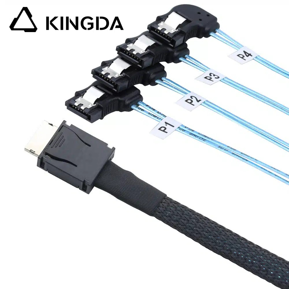 PCIE Oculink SFF 8611 4I To 4X left turn SATA 7P female